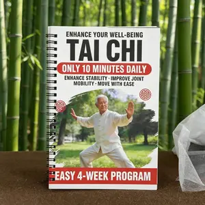 Tai Chi Practice Manual, Daily 10 Minutes 4 Week Plan, Enhance Stability, Improve Joint Flexibility, Fitness Guide Book, Healthy