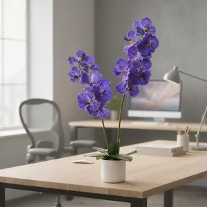 Artificial Orchid & Magnolia Tree in Pot – 3FT Lifelike Faux Pink & White Flowers – Elegant Silk Flower Arrangement for Living Room, Table Centerpiece, Office, or Wedding Decoration