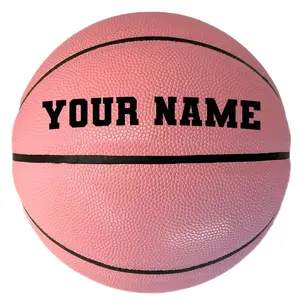 Hammet Customized Pink Basketball Size 28.5", Personalized with Your Custom Name, Great Basketball Gift for All Ages