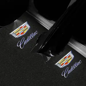 Cadillac LED Welcome Lights, Abs Shell Car Door Logo Projector, Waterproof High Brightness Car Decoration, Car Lighting Accessories, Fits Cadillac Models