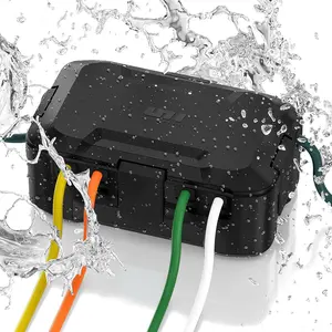 [2026 Upgrade] Outdoor Waterproof Electrical Box, (12.3 x 7.5 x 5.1 inch) with IP55 Waterproof Canvas, Weatherproof Extension Cord Cover, Protect Power Strip, Plug, Socket, Halloween Holiday Lights