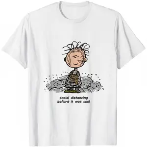 Charlie Brown’s Pig-Pen Social Distancing Before It Was Cool T-Shirt | Vintage Peanuts Pigpen Graphic Tee | Retro Cartoon Humor Shirt | Classic Peanuts Fan Gift | Menswear Womenswear Streetwear