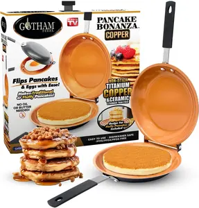7 In. Non-Stick Ti-Ceramic Pancake Bonanza, The Easy Double Flip Pan