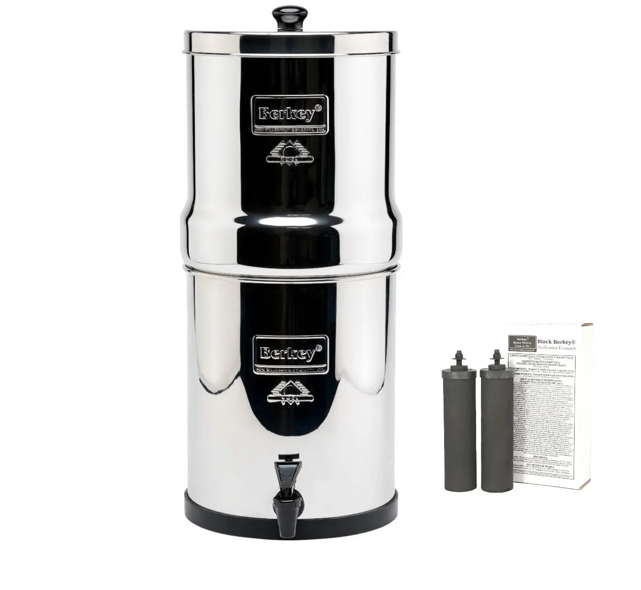 Travel Berkey Water Filter System | 1.5 Gal | 2 Black Berkey Filters