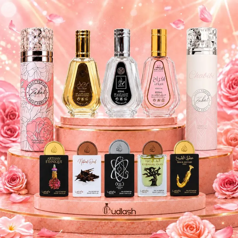 El Habibi Barato Bundle | Pride Mini Collection #2 + Hayati Exotic 50 ML + Afrah 50 ML + Mousuf 50 ML + Zakat Z40 Body Sray + Z16 Body Spray | 50ML | Vanilla - Whipped Cream & Citrus Fragrance Notes