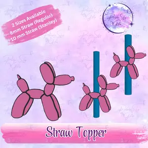 Balloon Dog Straw Topper