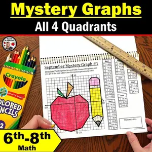 Math Mystery Graph Book (All 4 Quadrants)