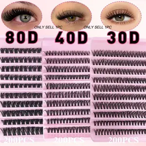 DIY Eyelash Extensions Individual False Eyelashes, 1 Box Mixed Length Natural Look Eyelash Extension Kit, Self Grafting Curl Eyelashes Diy Eyelash Clusters, False Eyelashes for Women & Girls, Makeup, Fake Lashes, Cosmetic, Eyelash Set