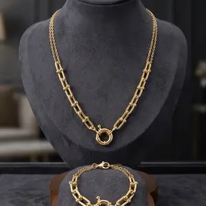 Beautiful set  for you! Neckales size 17” to 19.5” and Bracalet size 6 3/4 to 7 3/4”
