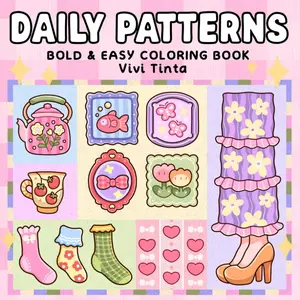 [Limited christmas sale] Daily Patterns Coloring Book  | Bold & Easy Designs for Adults, Teens & Kids | Cute, Satisfying Art for Stress Relief & Relaxation!