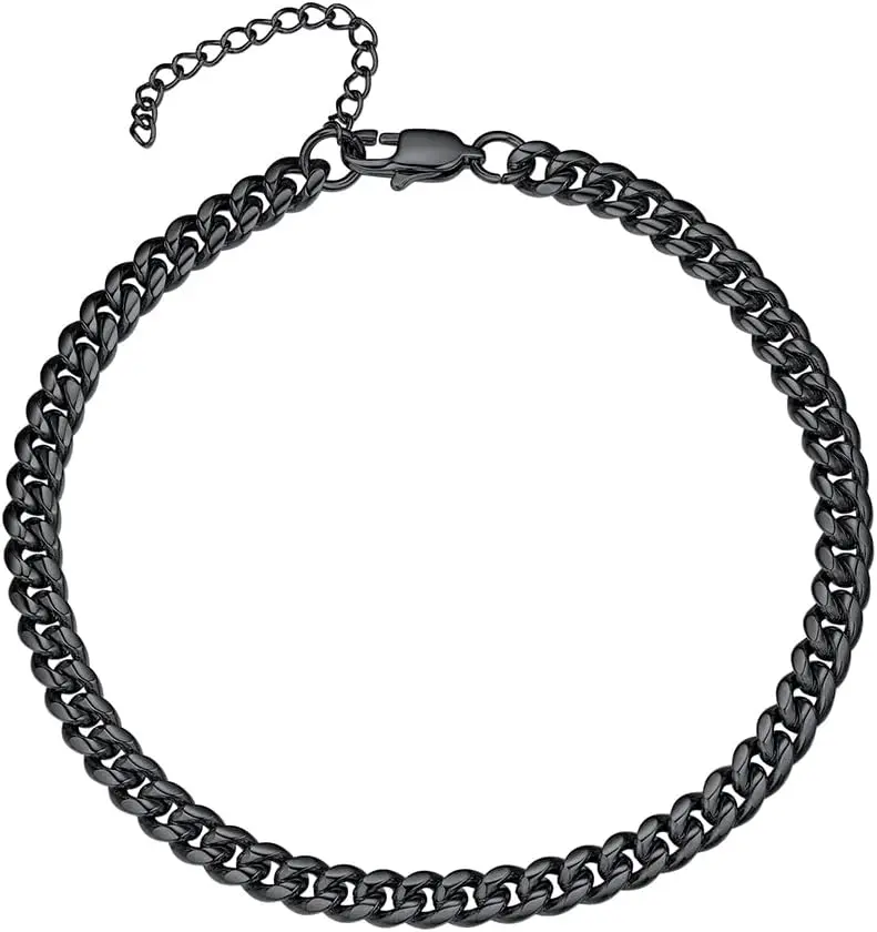 A: black-thick cuban chain-6mm