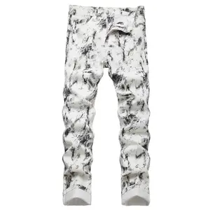 Men's Slim Fit Stretch Jeans Ripped Skinny Jeans for Men, Fashion Distressed Straight Comfort Flex Waist Pants, Pants for Men