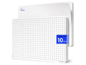Grid Dry Erase Flexic Sheets 9"x12" (10 pc)