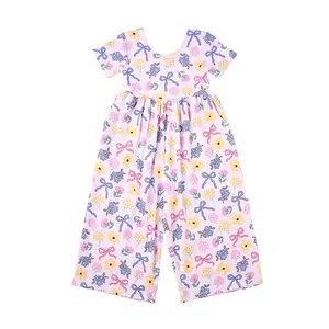 Evie Wide Leg Romper - Soft Bamboo Viscose for Kids, Easy Slip-On Design, Stretchy Fit for Play & Everyday Wear, Available in Sizes 12m-8