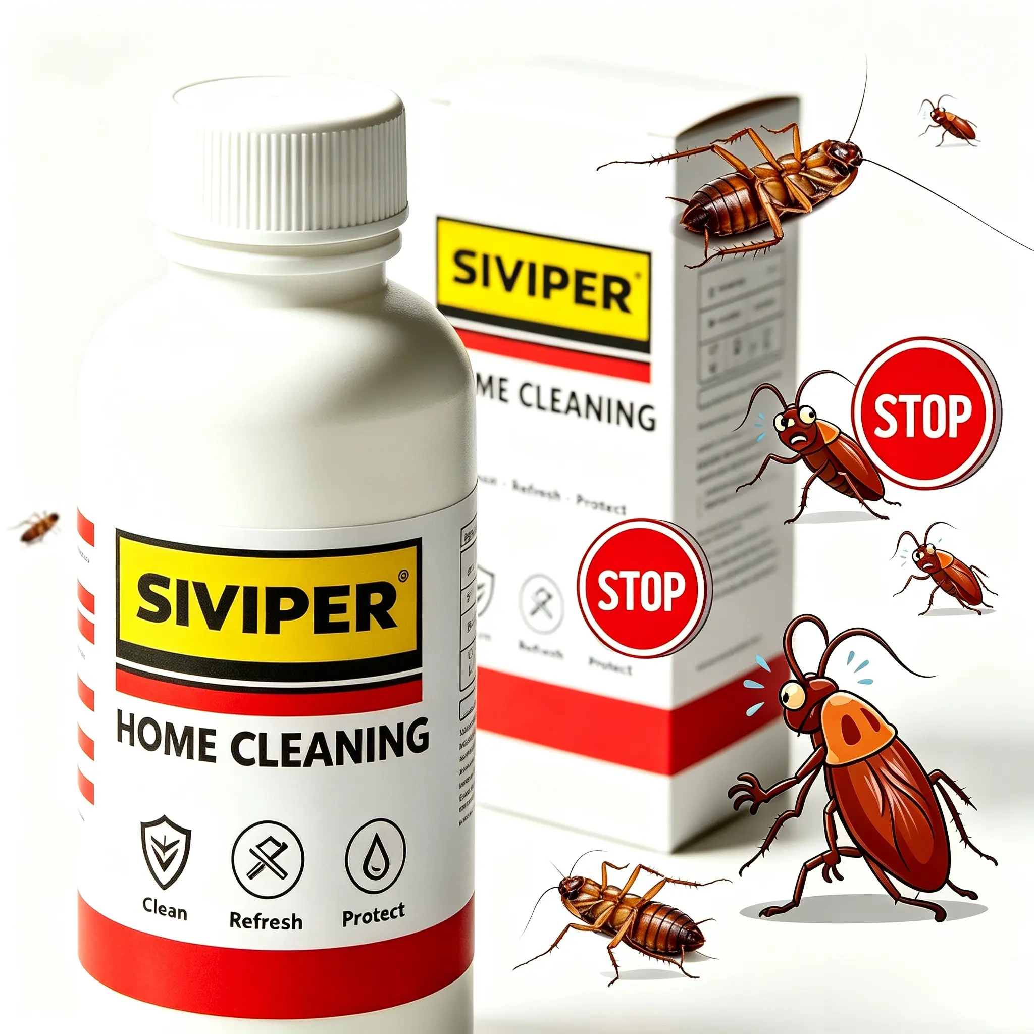 SNIPER concentrated insecticide solution drive away cockroaches, flies, mosquitoes, spiders, ants, centipedes and other pests—a pest control miracle for kitchens, warehouses, restaurants and toilets