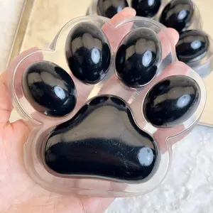 Children's Adult Venting Toy Squeeze Fun Transparent Black And White Color Popular Stress Relief Huge Crystal Big Cat Paw