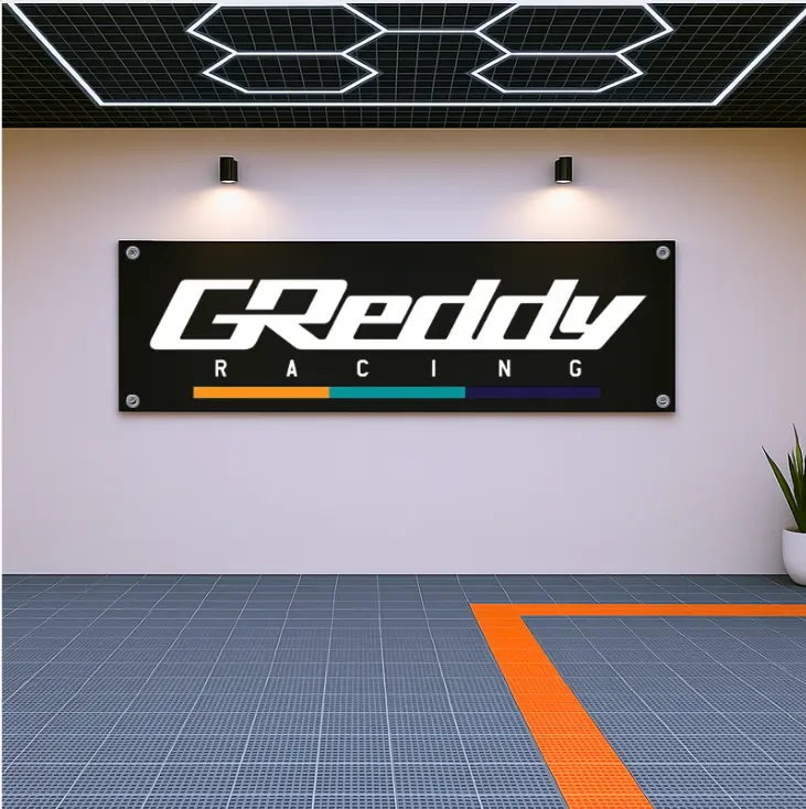 Greddy Racing Flag Banner – 71x24 Garage or Outdoor JDM Wall Tapestry Decor Decoration