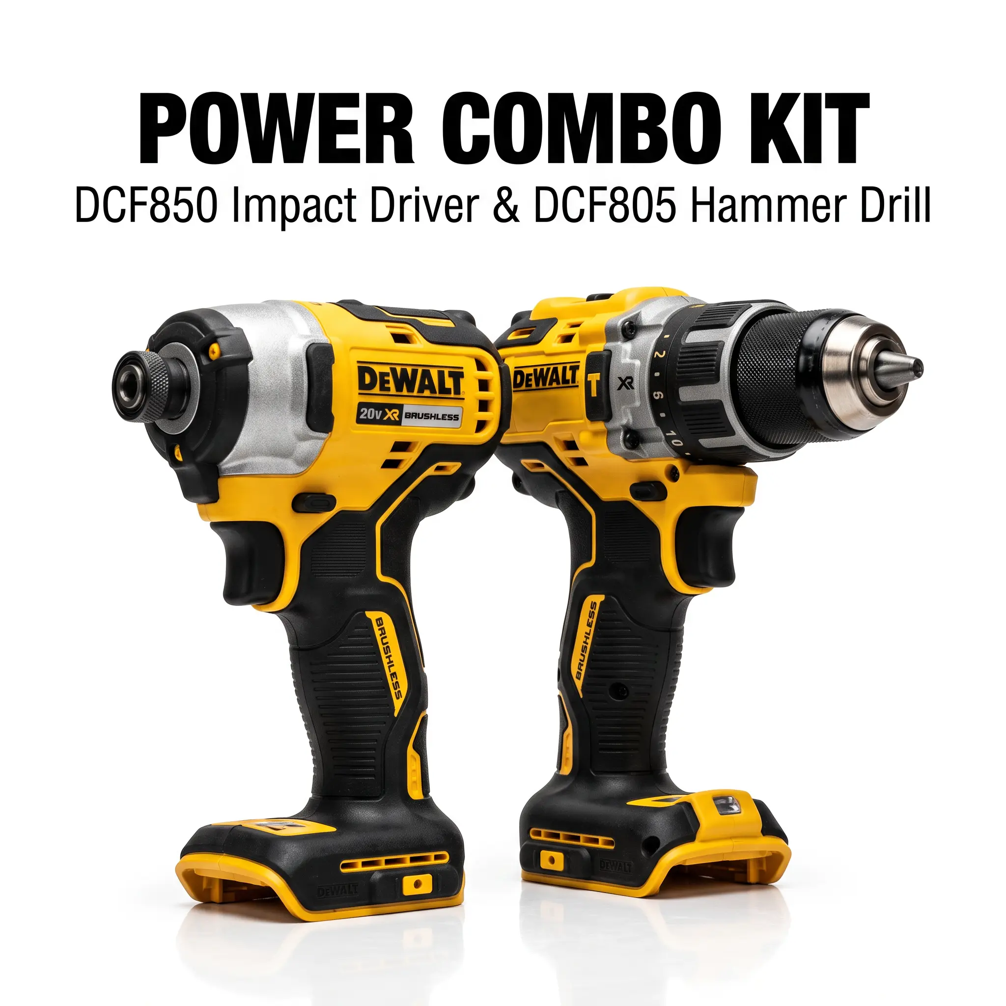 DEWALT DCF850-DCF805 Power Tool Combo Kit, Hand Tool Set for Furniture Assembly, Cabinetry Building Tasks high torque friction ring remover nut lug