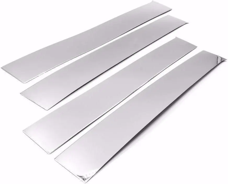 Sizver Chrome Stainless Steel Pillar Posts Accent Covers For 2009-2016 Dodge Ram 1500 Crew/Quad/Extended Cab 4pcs