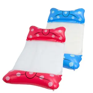 2 Pack Aqua Original 4 in 1 Monterey Pool Float Hammock, Multi-Purpose Adult Water Floating Lounge Chair, Thick Non-Sticky Durable PVC Water Hammock Float, White Striped