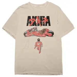 Akira Anime T-Shirt – Kaneda & Bike Graphic Tee, Retro Japanese Movie Shirt, Vintage Wash Unisex Fit