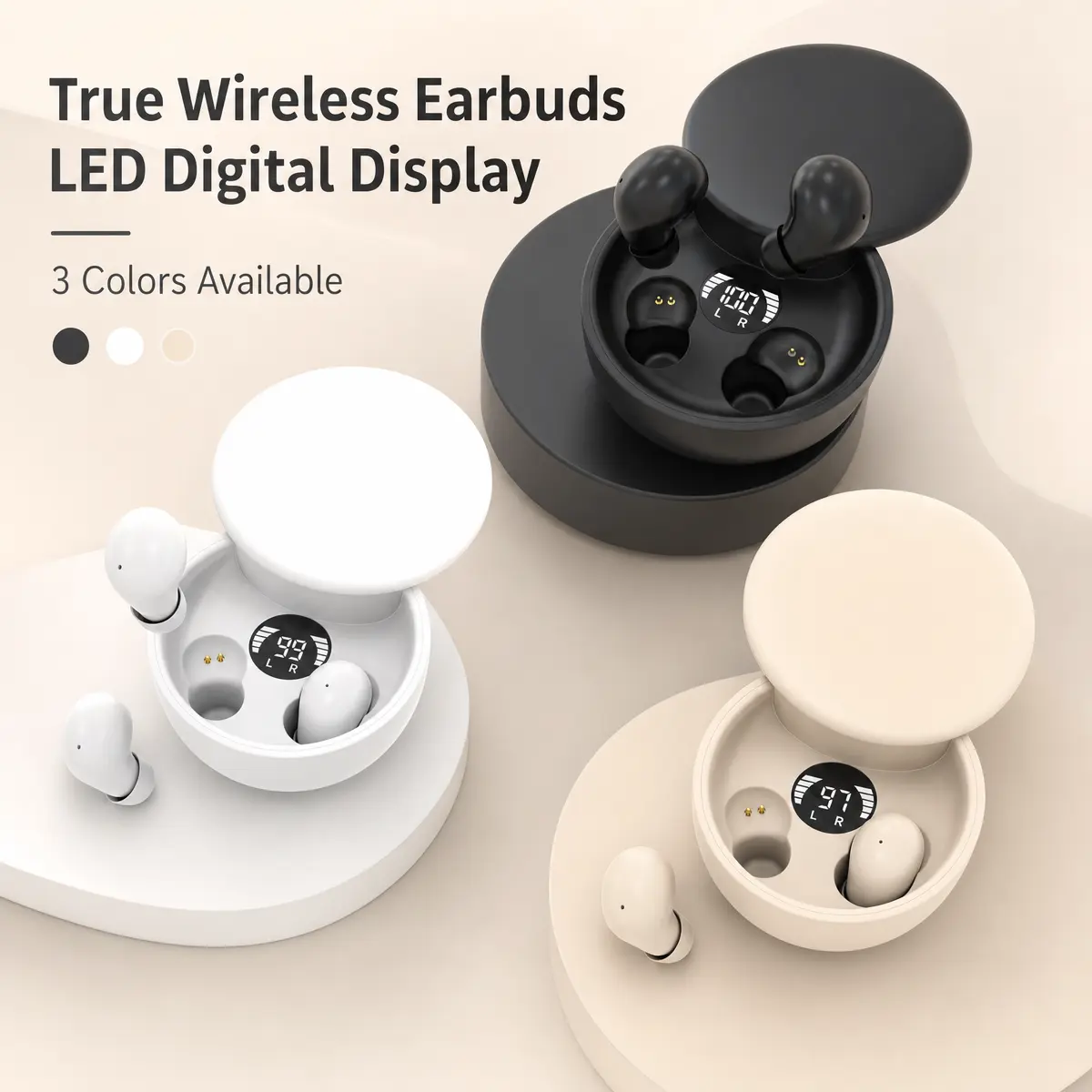 Ultra Discreet Hidden Micro Bluetooth Earbuds - Small Invisible Audio Earphones for Tiny Ear Canals, Office Work, Water-Proof Electronic Use with Cable & Port Compatibility