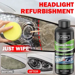 Car Headlight Restoration Kit Eliminate Oxidation Yellowing Scratches Long-Lasting Shine Care Polishing Cream Professional Grade Repair Kit Car Scratch Remover
