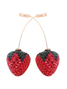 Cute Strawberry Design Dangle Earrings, Fruit Veggie Earrings, Ear Accessories, Fashionable Jewelry for Women & Girls, Trendy All-match & Exquisite Jewelry for Birthday Gift