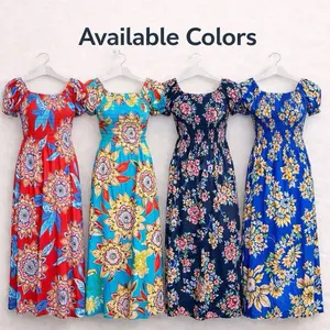 4 Pack Women’s Maxi Dresses Assorted Floral Prints Sizes M L XL Casual Summer Dresses Bundle in Vibrant Colors