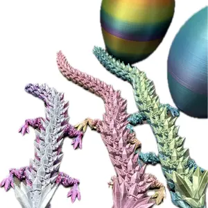 16 inch Crystal Dragon With Egg Articulated figurine Decor Gifts