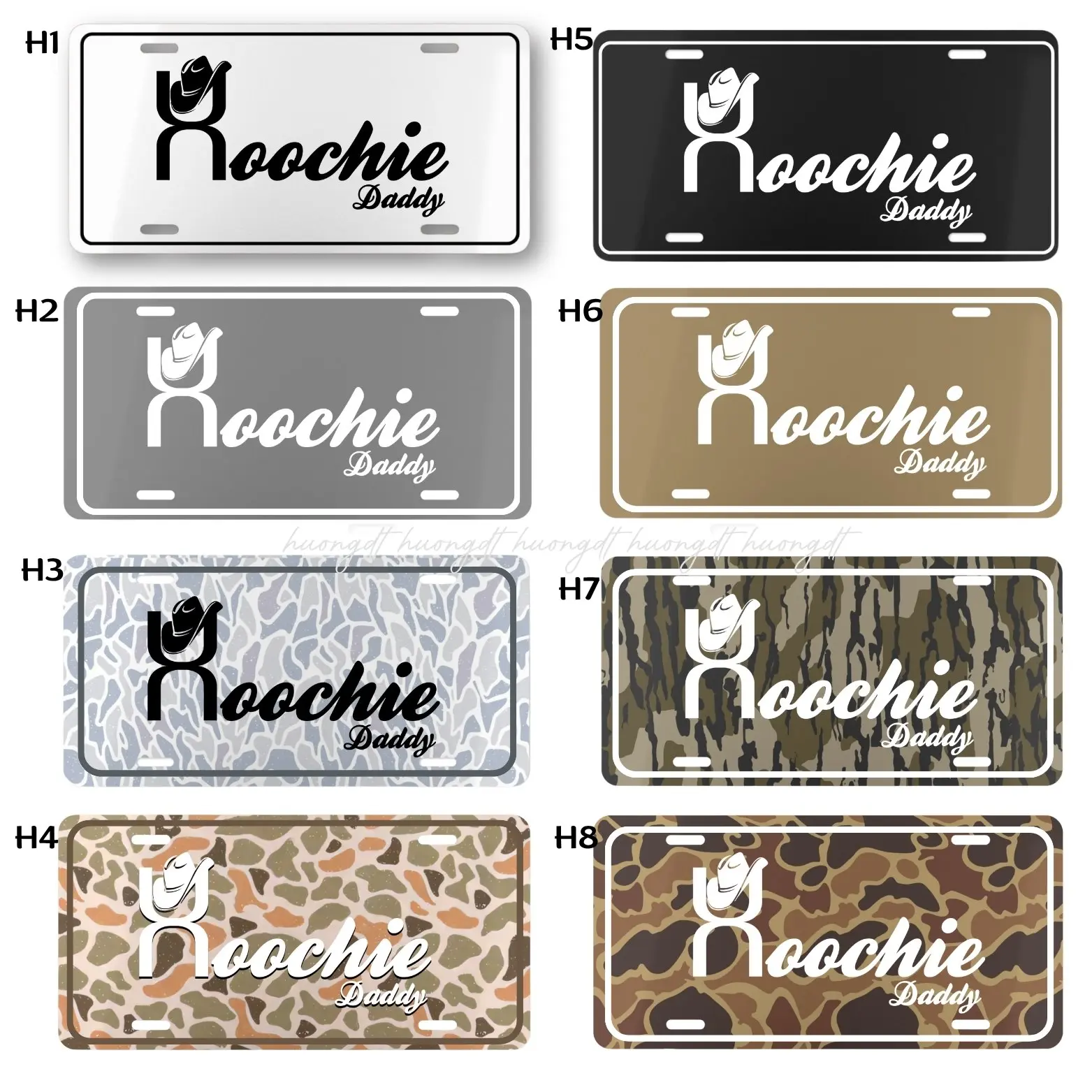HOOCHIE DADDY License Plate, Funny Country Car Tag, Cowboy Western Vanity Plate, Redneck Truck Accessory, Personalized Front License Plate, Southern Humor Gift for Him