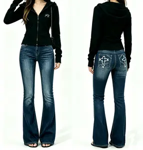 Vintage Cross Wings Flared Jeans