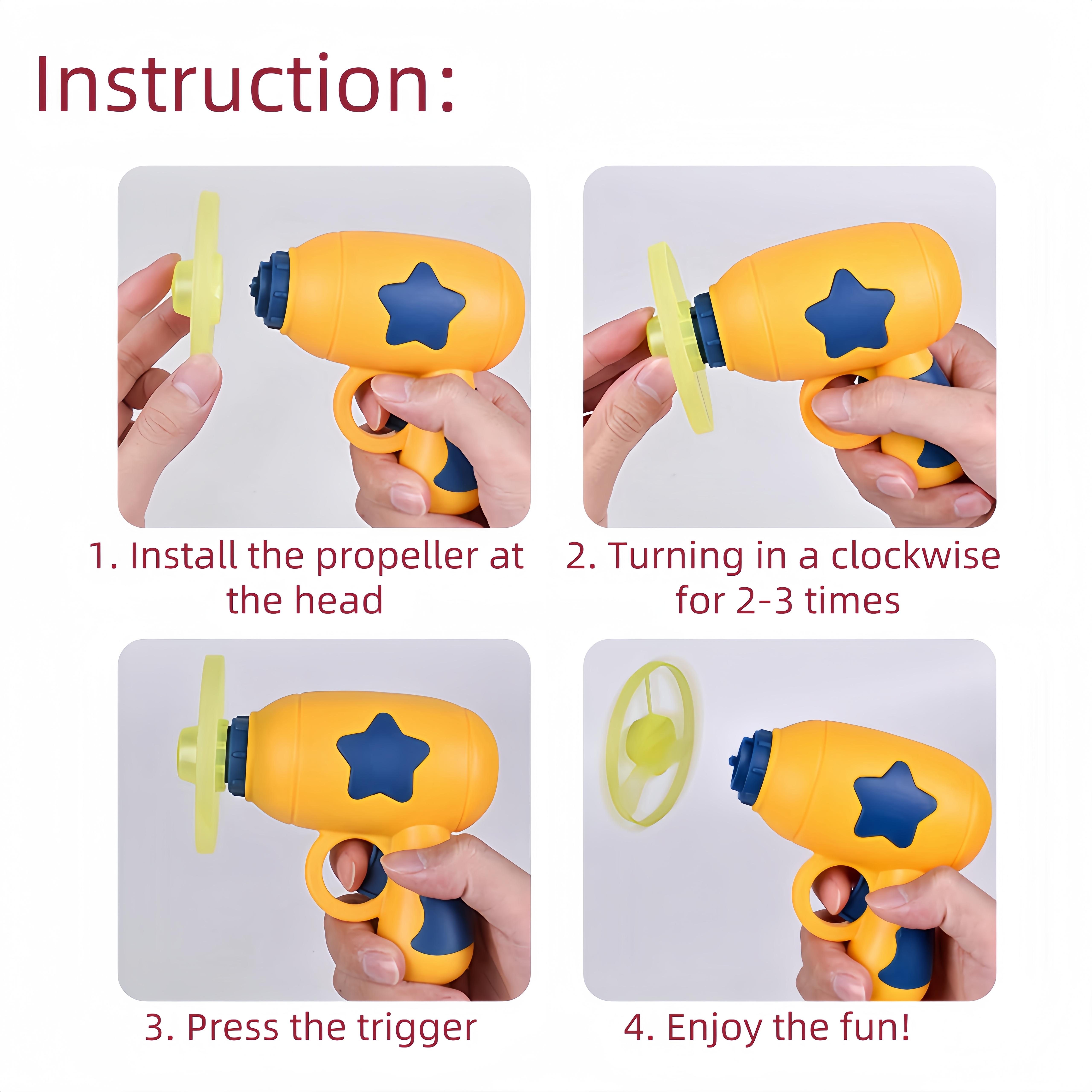 Cat Interactive Fetch Toy Set, Flying Disc Launcher Gun, Cat Track Toy for Training Hunting Chasing Interactive Cat Toys for Bored Indoor, Cute Kitten Kitty Toys, Flying Propellers For Dog and Puppy Pet Supplies, Cat Stuff Outdoorfun