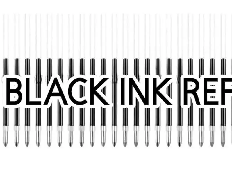 (5 Count) Ink Refills for beadable pens 2.4inch/6.1cm Refills for ball point beadable Pens Drawing Ink Flow