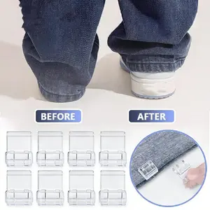 8pcs Invisible Leg Shortening Clips, Non-Slip Pants Edge Clamps, Quick-Fix Hem Adjustment Tools, Concealed Garment Enhancements