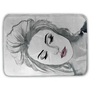 360 stand Soft Highly Absorbent Rectangle Bath Mat, 17x24in, Bohemian Watercolor Design, Decorative for Bedroom & Bathroom
