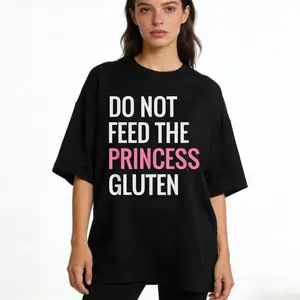 100% Cotton Funny Gluten Free Design Gluten Free Princess Designs T-Shirt