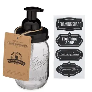 Mason Jar Foaming Soap Dispenser – With 16 oz Ball Mason Jar