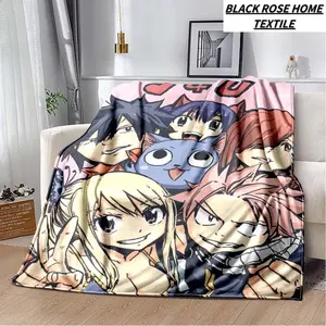 Classic FAIRY-TAIL Manga Blanket Family Living Room Sofa Leisure Blanket Bedroom Soft Bed Sheet Children's Warm Sleeping Blanket