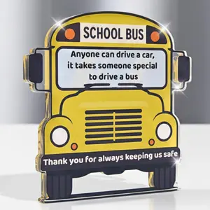 Bus Driver Christmas Gifts, School Bus Driver Appreciation Gift For Men Women, Motivational Acrylic Sign Decor For Home Or Office, Perfect For Birthday Gift, Xmas Gifts Or Retirement Gifts