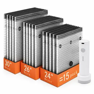 15-Pack Cordless Travel Vacuum Storage Bags with Rechargeable Air Pump, Graduation Season Travel Organizer Set