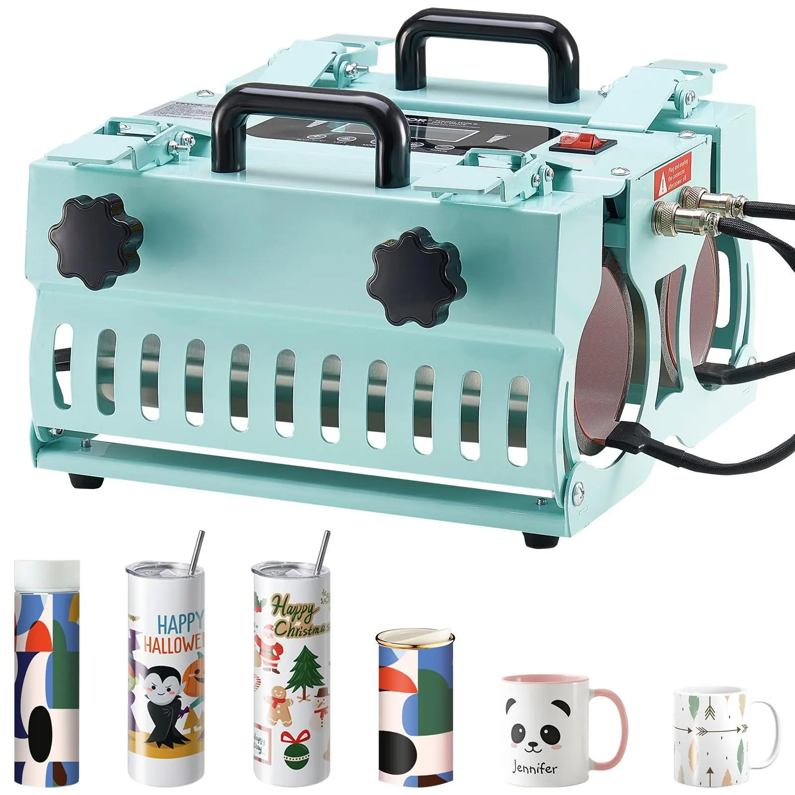 【summerfinds】VEVOR Tumbler Heat Press Machine, 2 Station Heaters, 11-30oz Mug Press, Heat Up Fast and Even, Tumbler Press with Dual Independent Display Screens, for Sublimation Tumblers, Cups, and Mugs