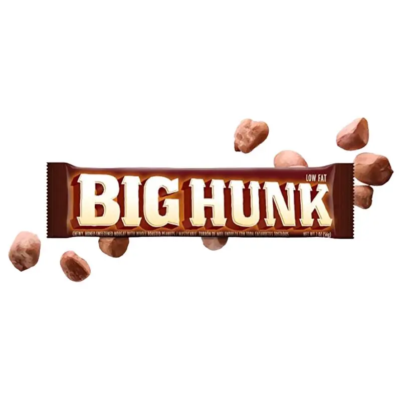 Annabelle's Big Hunk Candy Bar, 1.8 oz, 24 Count Box — Chewy Honey Nougat with Whole Roasted Peanuts, Classic Retro Candy