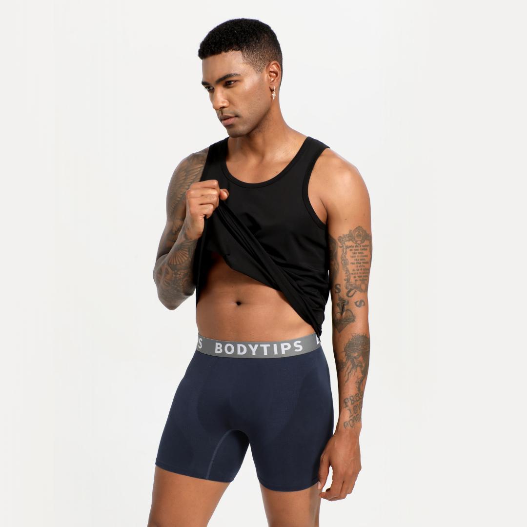 BodyTips 2 Pack Quick Dry Bamboo Fiber Boxer Briefs Seamless Design Skin Friendly Thickened Expanded Structure No Waist Constriction Flexible Fit Underwear Smooth Boxer Panties Popular Underwear Versatile Briefs For Daily Wear Outfit Active Use All Day