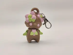 Flower Pixie Keychain – 3D Printed Floral Fantasy Charm