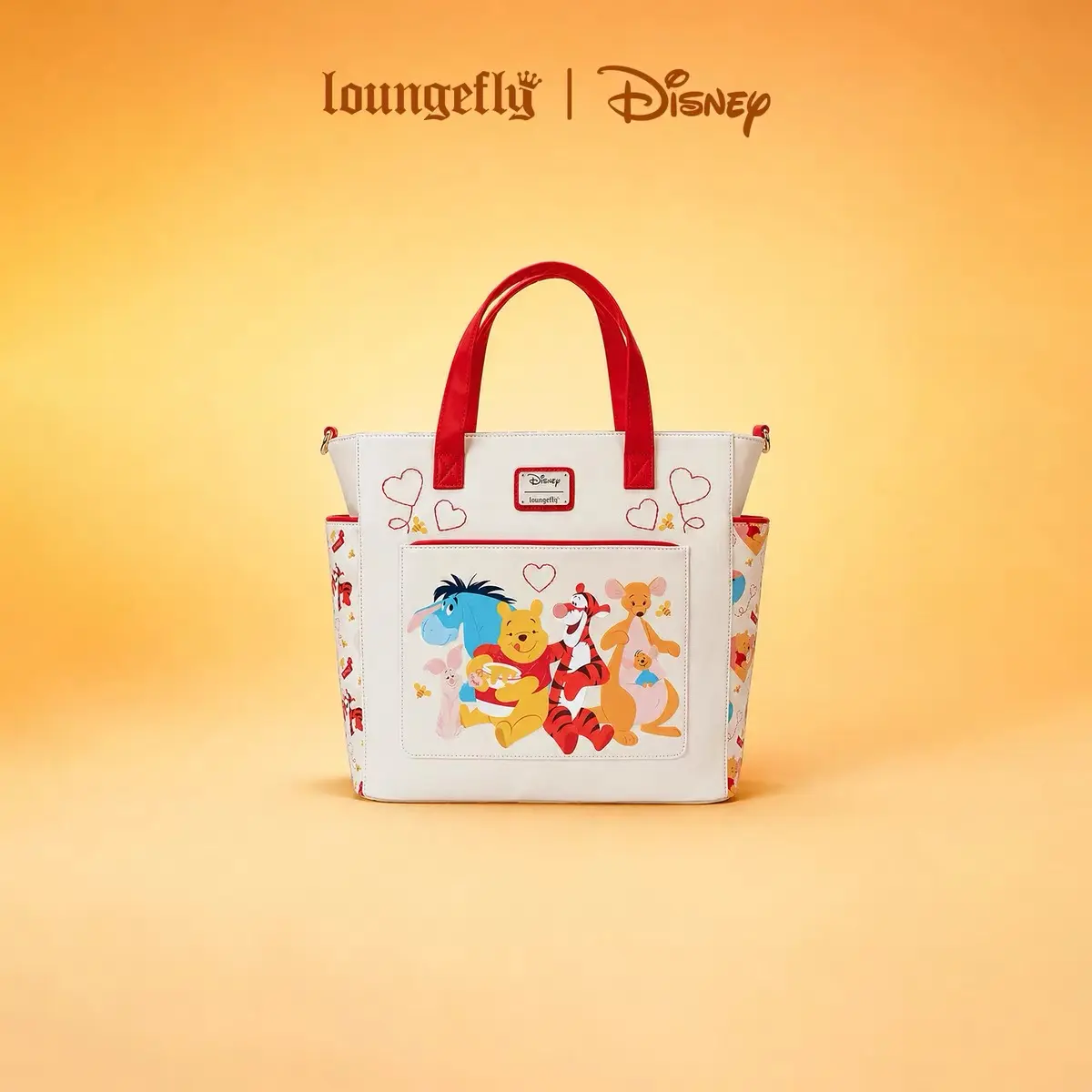 Loungefly x Disney Winnie the Pooh Eeyore Large‑Capacity Convertible Tote Bag, 3‑Way Tote/Crossbody/Backpack for Women, Spring Summer Classic Style