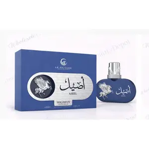 Le Falcone Aseel Eau de Parfum for Men 85ml 2.8FL.OZ Collection Blue Box Long Lasting Perfume Elegant Packaging with Silver Detailing