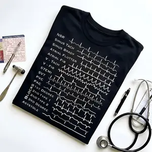 (Comfort Colors) EKG Rhythm Nurse T-Shirt, Cardiac Nurse Graphic Tee, Medical Student Shirt, Telemetry Nurse Gift, Healthcare Worker EKG Tech Outfit, Comfort Colors Shirts