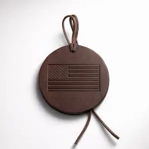 SPURLING Scents American Flag embossed Leather Car Air Freshener- Long Lasting