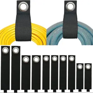 Heavy-Duty Storage Straps (Assorted 10 Pack) - Extension Cord Storage, Organizer, Cord Wrap Keeper, Cable Straps for Tools, Hoses, Rope, RV, Workshop and Garage Wall Storage and Organization